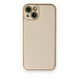 BSSM iPhone 14 Coco Deri Silikon Kapak Gold Kılıf