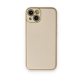 BSSM iPhone 14 Coco Deri Silikon Kapak Gold Kılıf