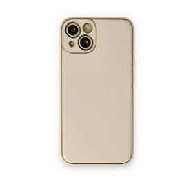 BSSM iPhone 14 Coco Deri Silikon Kapak Gold Kılıf