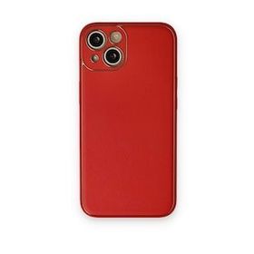 BSSM iPhone 14 Coco Deri Silikon Kapak Kırmızı Kılıf