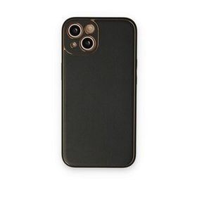 BSSM iPhone 14 Coco Deri Silikon Kapak Siyah Kılıf