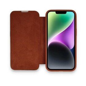 BSSM iPhone 14 Dolpin Kapaklı Kahverengi Kılıf