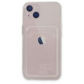 BSSM iPhone 14 Kart Şeffaf Silikon Şeffaf Kılıf