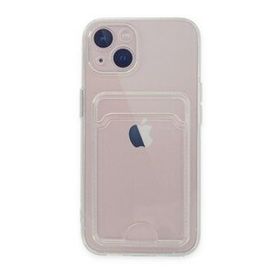 BSSM iPhone 14 Kart Şeffaf Silikon Şeffaf Kılıf