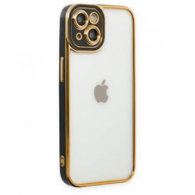 BSSM iPhone 14 Liva Lens Silikon Siyah Renkli Kılıf