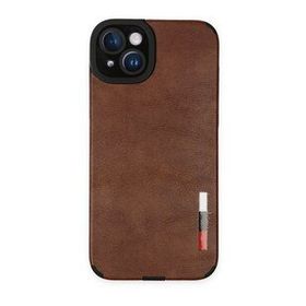 BSSM iPhone 14 Loop Deri Silikon Kahverengi Kılıf