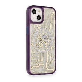 BSSM iPhone 14 Magic Magneticsafe Silikon Derin Mor Kılıf