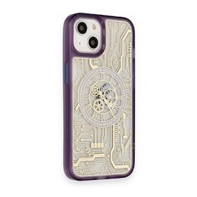 BSSM iPhone 14 Magic Magneticsafe Silikon Derin Mor Kılıf