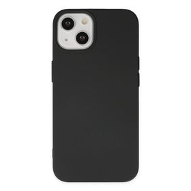 BSSM iPhone 14 Nano İçi Kadife Silikon Siyah Kılıf