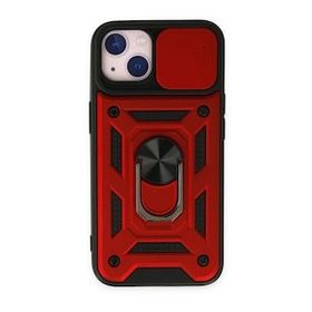 BSSM iPhone 14 Pars Lens Yüzüklü Silikon Kırmızı Kılıf