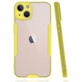 BSSM iPhone 14 Platin Silikon Sarı Kılıf