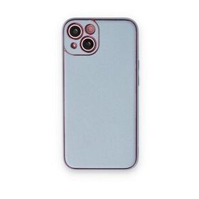 BSSM iPhone 14 Plus Coco Deri Silikon Kapak Sky Blue Kılıf