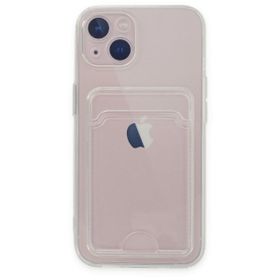 BSSM iPhone 14 Plus Kart Şeffaf Silikon Şeffaf Kılıf