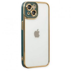 BSSM iPhone 14 Plus Liva Lens Silikon Yeşil Kılıf
