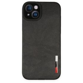 BSSM iPhone 14 Plus Loop Deri Silikon Siyah Kılıf