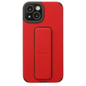 BSSM iPhone 14 Plus Mega Standlı Silikon Kırmızı Kılıf