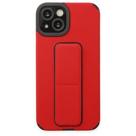 BSSM iPhone 14 Plus Mega Standlı Silikon Kırmızı Kılıf