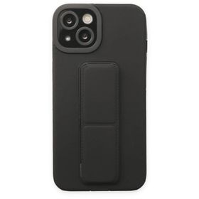 BSSM iPhone 14 Plus Mega Standlı Silikon Siyah Kılıf