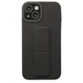 BSSM iPhone 14 Plus Mega Standlı Silikon Siyah Kılıf