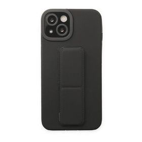 BSSM iPhone 14 Plus Mega Standlı Silikon Siyah Kılıf