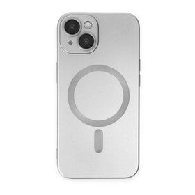 BSSM iPhone 14 Plus Moshi Lens Magneticsafe Silikon Gümüş Kılıf