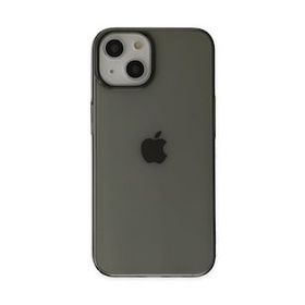 BSSM iPhone 14 Plus PC Sert Şeffaf Kapak Siyah Kılıf