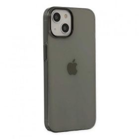 BSSM iPhone 14 Plus PC Sert Şeffaf Kapak Siyah Kılıf