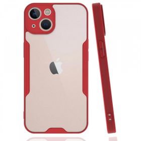 BSSM iPhone 14 Plus Platin Silikon Kırmızı Kılıf