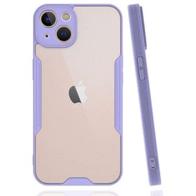BSSM iPhone 14 Plus Platin Silikon Lila Kılıf
