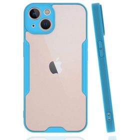 BSSM iPhone 14 Plus Platin Silikon Mavi Kılıf