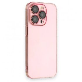 BSSM iPhone 14 Pro Armada Lensli Kapak Rose Gold Kılıf