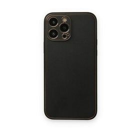 BSSM iPhone 14 Pro Coco Deri Silikon Kapak Siyah Kılıf