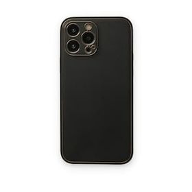 BSSM iPhone 14 Pro Coco Deri Silikon Kapak Siyah Kılıf