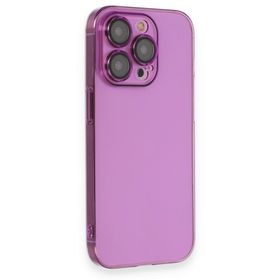 BSSM iPhone 14 Pro Max Armada Lensli Kapak Mor Kılıf