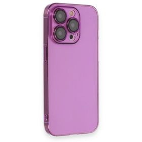BSSM iPhone 14 Pro Max Armada Lensli Kapak Mor Kılıf