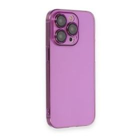 BSSM iPhone 14 Pro Max Armada Lensli Kapak Mor Kılıf