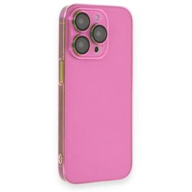 BSSM iPhone 14 Pro Max Armada Lensli Kapak Pembe Kılıf