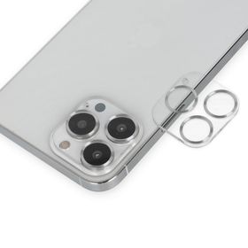 BSSM iPhone 14 Pro Max Gümüş Band Metal Kamera Lens