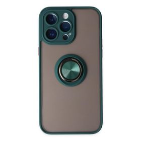 BSSM iPhone 14 Pro Max Montreal Yüzüklü Silikon Kapak Yeşil Kılıf