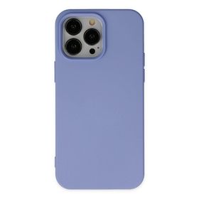 BSSM iPhone 14 Pro Max Nano İçi Kadife Silikon Lila Kılıf