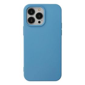 BSSM iPhone 14 Pro Max Nano İçi Kadife Silikon Mavi Kılıf