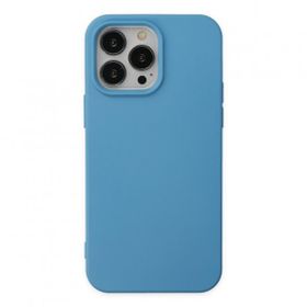 BSSM iPhone 14 Pro Max Nano İçi Kadife Silikon Mavi Kılıf