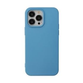 BSSM iPhone 14 Pro Max Nano İçi Kadife Silikon Mavi Kılıf