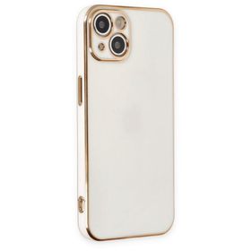 BSSM iPhone 14 Volet Silikon Beyaz Kılıf