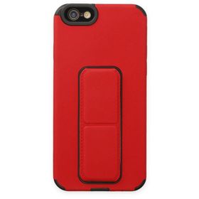 BSSM iPhone 6 Mega Standlı Silikon Kırmızı Kılıf