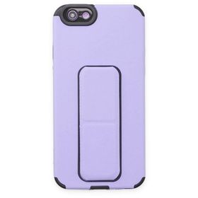 BSSM iPhone 6 Mega Standlı Silikon Lila Kılıf