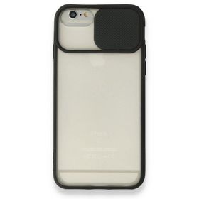 BSSM iPhone 6 Palm Buzlu Kamera Sürgülü Silikon Siyah Kılıf