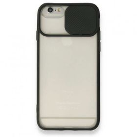 BSSM iPhone 6 Palm Buzlu Kamera Sürgülü Silikon Siyah Kılıf