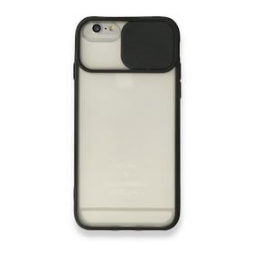 BSSM iPhone 6 Palm Buzlu Kamera Sürgülü Silikon Siyah Kılıf