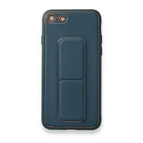 BSSM iPhone 7 Coco Deri Standlı Kapak Mavi Kılıf